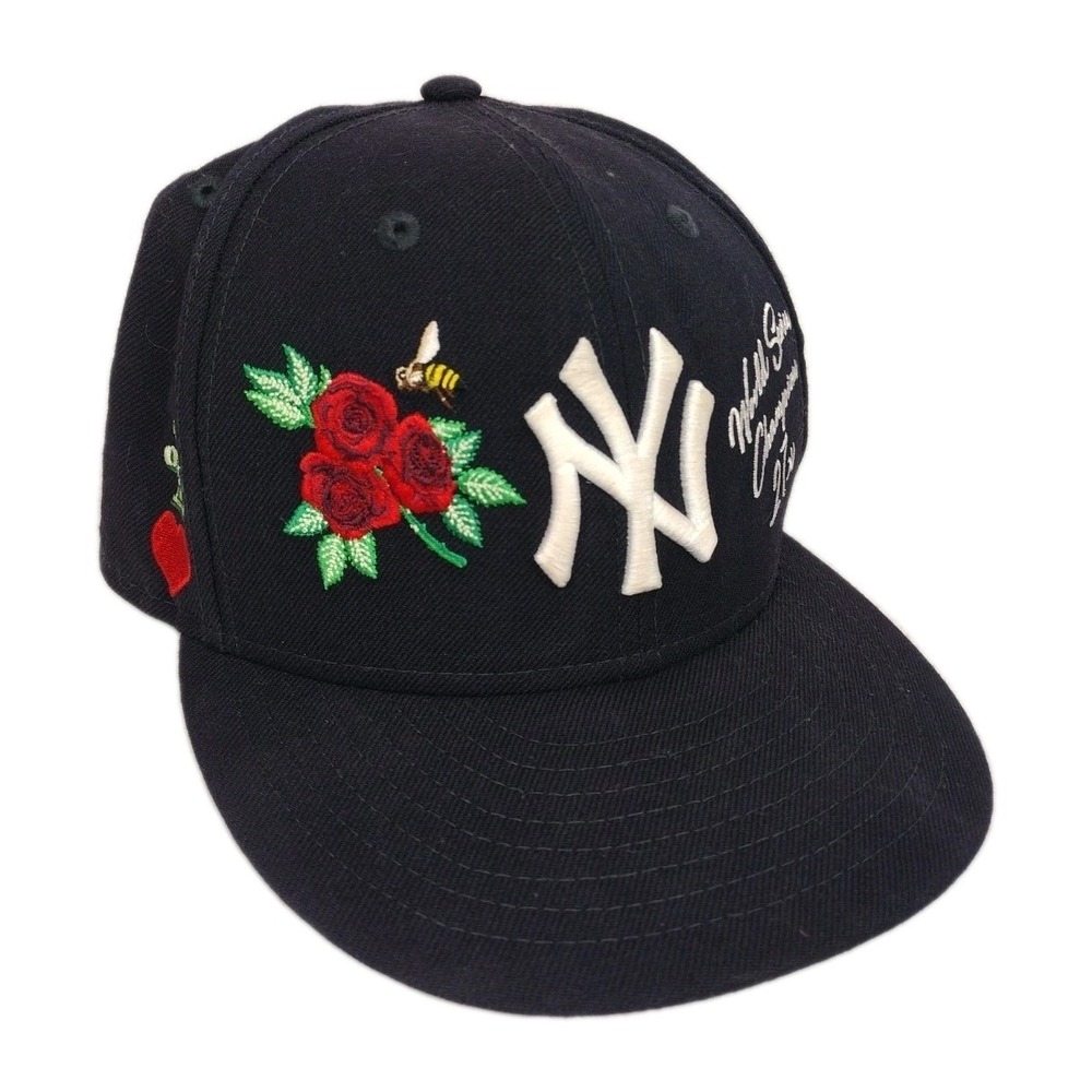 New Era New York Yankees WOOL 27x World Series Champs Fitted 7 1/4 Hat Patches